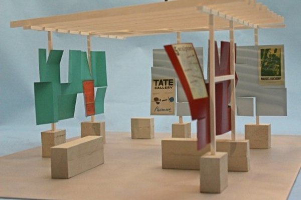 A miniature model of the Hatton Pavilion, a sculpture by Toby Paterson